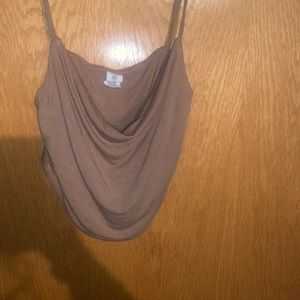 Brown/tan crop top